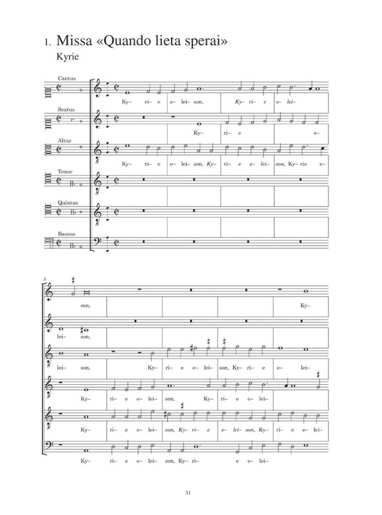Primus liber missarum sex vocum - Vol. 4